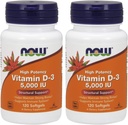 NOW Βιταμίνη D-3 5.000 IU,120 Softgels (πακέτο των 2)