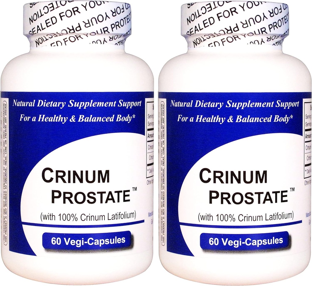 Crinum Prostate 2-Pack (120 Total Capsles) 100% Συμπυκνωμένο βιετναμέζικο Crinum Latifolium, δεν περιέχει συνθετικά πληρωτικά όπως Dioxide σιλικόνης, Τάλκης, Στερεό μαγνήσιο, κλπ.
