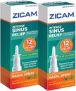 Zicam Intense Sinus Relief No-drip Υγρό Ριινικό Σπρέι με Ψύξη Μέντχολ & Ευκάλυπτος, 0.5 Ουγγιά (Pack of 2)