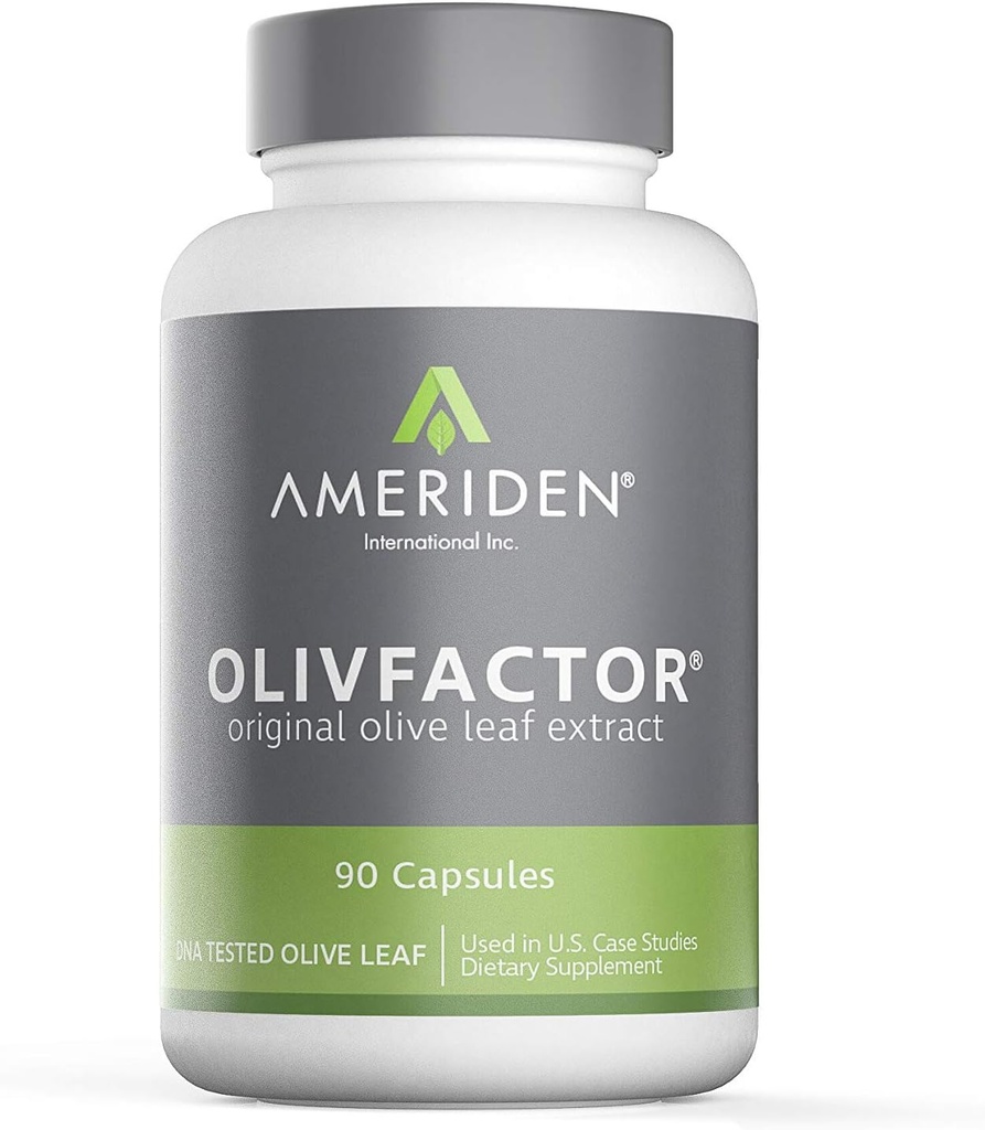 OLIVFACTOR - αρχικό εκχύλισμα φύλλων ελιάς-DNA δοκιμαστεί ισχυρό 20% τυποποιημένη ενεργό Oleuropein 90 Vcaps 525mgs