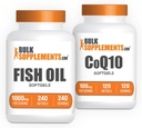 Συμπληρώματα ιχθυέλαιο 1000mg Softgels + CoQ10 100mg Softgels Bundle