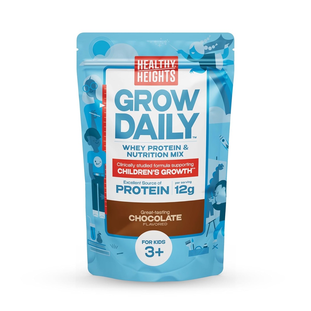 Healthy Heights Grow Daily Kids Protein Drink Mix (Chocolate) - Υψηλή πρωτεΐνη Shake για τα παιδιά 3+