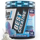 BPI Sports Best Creatine - Creatine Monohydrate Powder for Men & Women, Αλάτι Ιμαλαΐων - Δύναμη, Αντλία, Αντοχή, μυϊκή ανάπτυξη, Μυϊκός Ορισμός - Όχι Bloat - Snow Cone - 50 μερίδες - 10.58 Oz