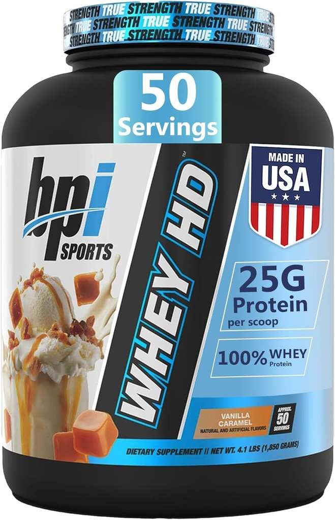 BPI Sports Whey HD Ultra Premium Protein Powder Isolate 