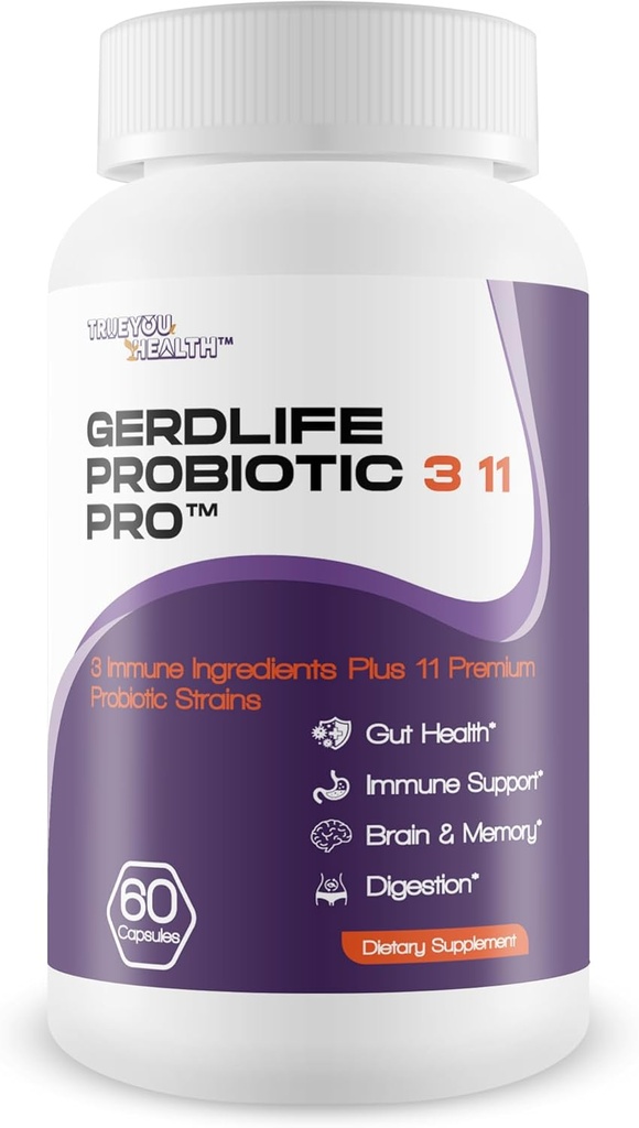 Gerdlife Probiotic 3 11 Pro - Best Probiotic Acid Reflux Συμπληρώματα ανακούφισης - 11 Premium Probiotic Strains - Probiotic Υποστήριξη για την υγεία των ούλων για να βοηθήσει τη βοήθεια Φυσικό Gerd Relief - Acid Reflux χάπια
