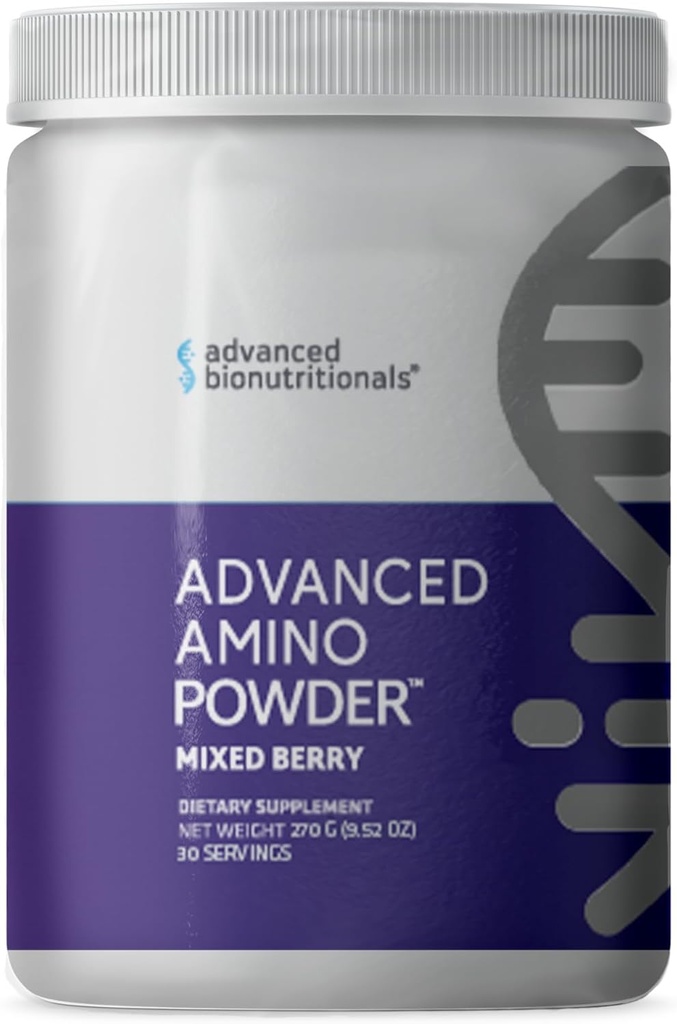 Advanced Bionutritionals – Advanced Amino Powder, Amino Acid Supplement, Build Muscle, Post Workout Recovery, Energy,Non-GMO, Gluten Free, Dairy Free, Vegan (30 services)