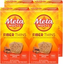 Metamucil Fiber Thins, Daily Fiber Snack συμπλήρωμα, Psyllium Husk σκόνη, 5g Fiber ανά υπηρεσία, Υποστηρίζει Digestive Υγεία και Ικανοποιήσεις Πείνα, Cinnamon Spice Flavor, πακέτο των 4, 12 εξυπηρετεί το καθένα