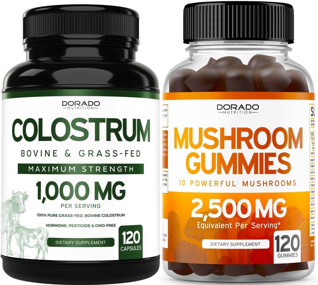 DORADO NUTRITION συμπλήρωμα συστατικού 1000mg ανά υπηρεσία και mushroom Gummies (120 κόμης) συμπλήρωμα μανιταριών
