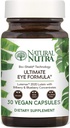 Natural Nutra Ultimate Eye Health Supplement - Bilberry & Blueberry Extract Blend for Day and Night Vision Support, Promotes Color Perception & Eye Clarity - Μη ΓΤΟ, Χωρίς γλουτένη, Vegan - 30 Κάψουλες