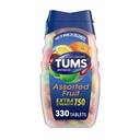 TUMS Chewable Antacid Tablets for Extra Strength Heartburn Relief, Great for a Summer BBQ - Ποικίλες Γεύσεις Φρούτων - 330 Count