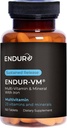 Endur-VM Multivitamin & Mineral (με σίδηρο), Καθημερινή Πολυβιταμίνη με Ζωτικά Ορυκτά, Βιταμίνη Β, Βιταμίνη D & Φολικό Οξύ, Χωρίς Γλουτένη, 150 δισκία