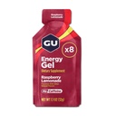 GU Energy Original Sports Nutrition Energy Gel, 8-Count, Vegan, χωρίς γλουτένη, Kosher, και Dairy-Free On-The-Go Energy για οποιαδήποτε προπόνηση, λεμονάδα σμέουρων