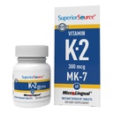 Superior Source Vitamin K2 MK-7 (Μενακινόνη-7) 300 mcg - Δύναμη των οστών & Συμπλήρωμα Υποστήριξης για την Υγεία - Βοηθά Υγιής λειτουργία της καρδιάς - Βαριατρική-Φιλικά - 60 Υπογλώσσια δισκία Διάλυσης