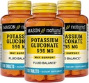 Mason Φυσικό γλυκονικό κάλιο 595 mg, 300 Ημέρα προσφοράς, 100 δισκία (πακέτο των 3)