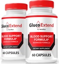 NutraRize (2 πακέτο) Gluco Εκτεταμένες κάψουλες, επίσημη GlucoExtend Χάπια για την υποστήριξη Διαρκής ενέργεια, Premium Καθαριστικό δοχείο αίματος, GlucoExtend Detox Glyco Βελτιστοποιητής, Υποστήριξη κυκλοφορίας (120 κάψουλες)