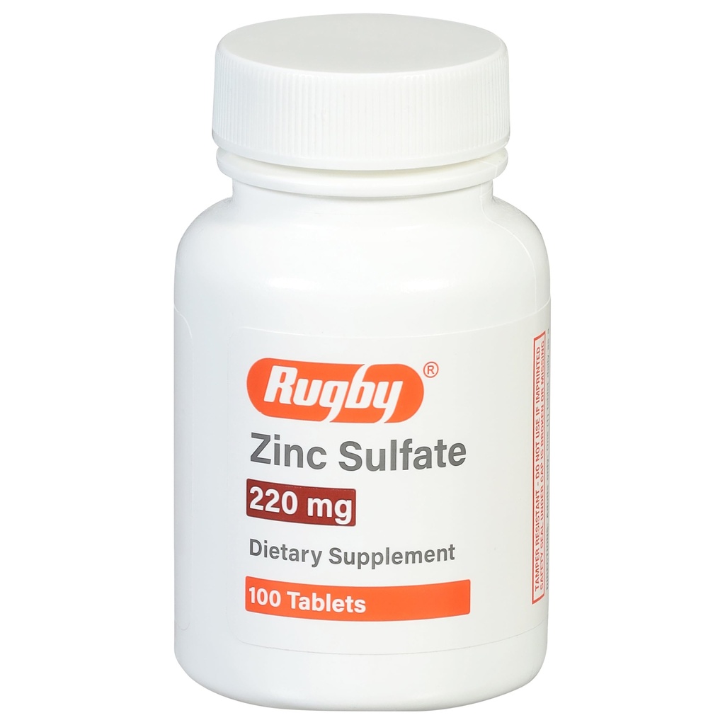 Ruύγχος ψευδάργυρου Sulfate 220 mg δισκία - Φτιαγμένα με ψευδάργυρο θειικό επταένυδρο - Συμπλήρωμα διατροφής - 100 Count (1 Συσκευασία)