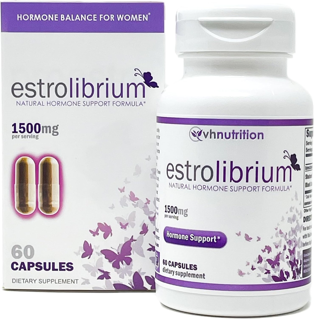EstroLibrium Estrogen Pills for Women | Female Hormone Balance Supplement | Shatavari, Dong Quai, Red Clover and More | Improve Estrogen Levels from PMS to Menopause | VH Nutrition | 30 Day Supply