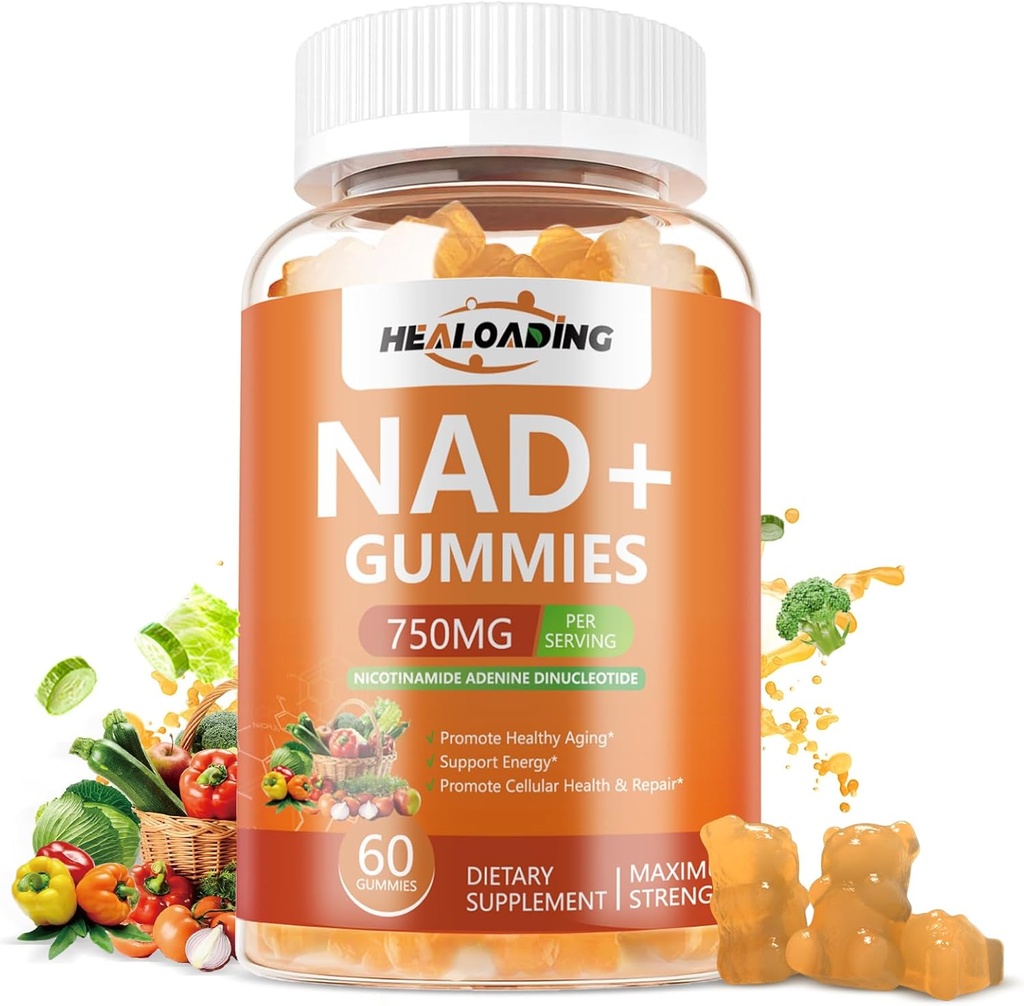 NAD+ Gummies NAD Resveratrol Supplement : NAD Supplements for Women Aging Defense Absorption Than Nicotinamide Riboside Boost Vitamin B3 D3 Sodium Zinc Support Cellular Health Energy and DNA Repair