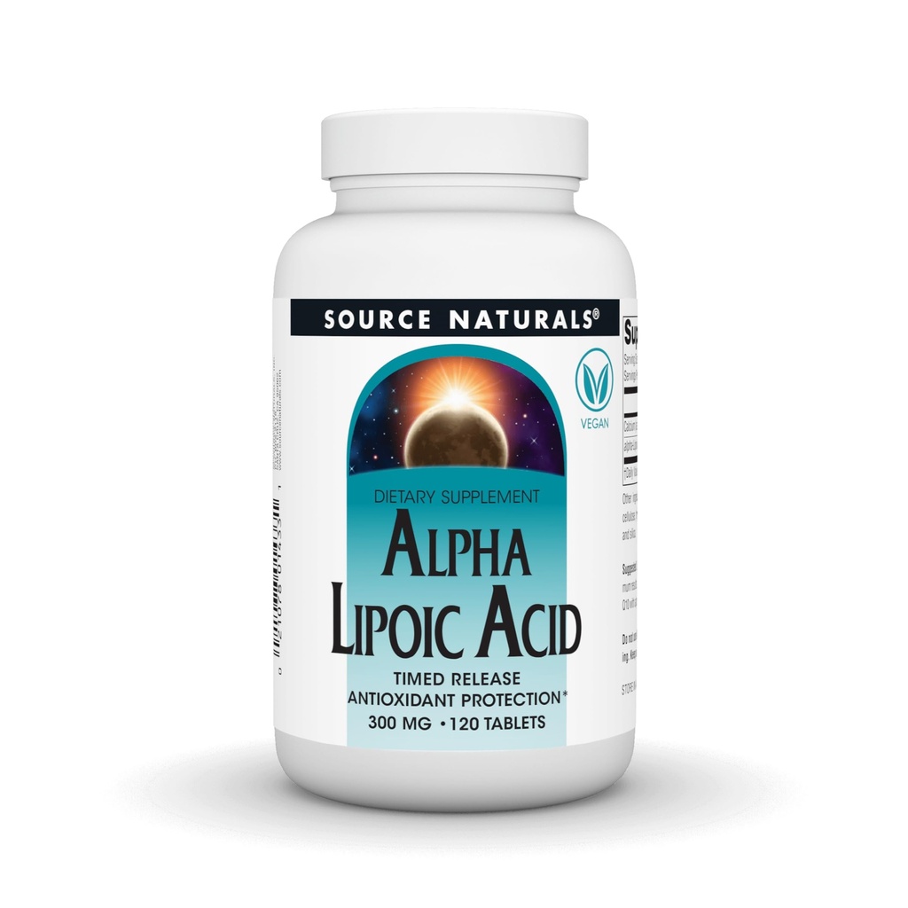 Πηγή Naturals Alpha Lipoic Acid, Time Released Antioxidant Protection* - 120 Time Release Tablets