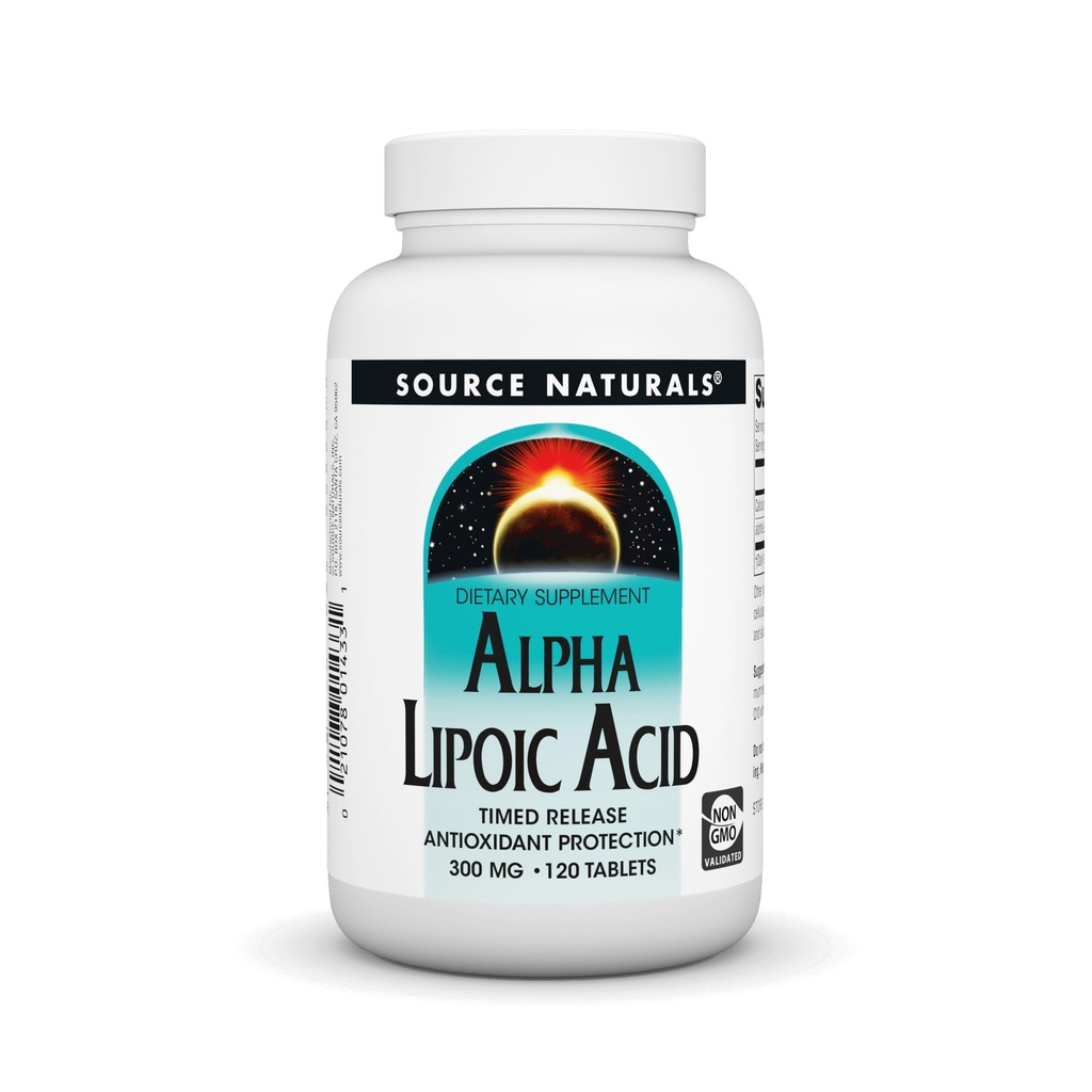 Πηγή Naturals Alpha Lipoic Acid, Time Released Antioxidant Protection* - 120 Time Release Tablets