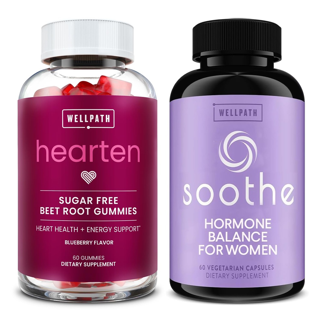 WellPath Beet Root Gummies (Sugar Free) 1500 mg – Βατόμουρο άρωμα για την υποστήριξη της πίεσης του αίματος και Soothe Ορμονική ισορροπία για γυναίκες + Cortisol Manager, 60 Ct