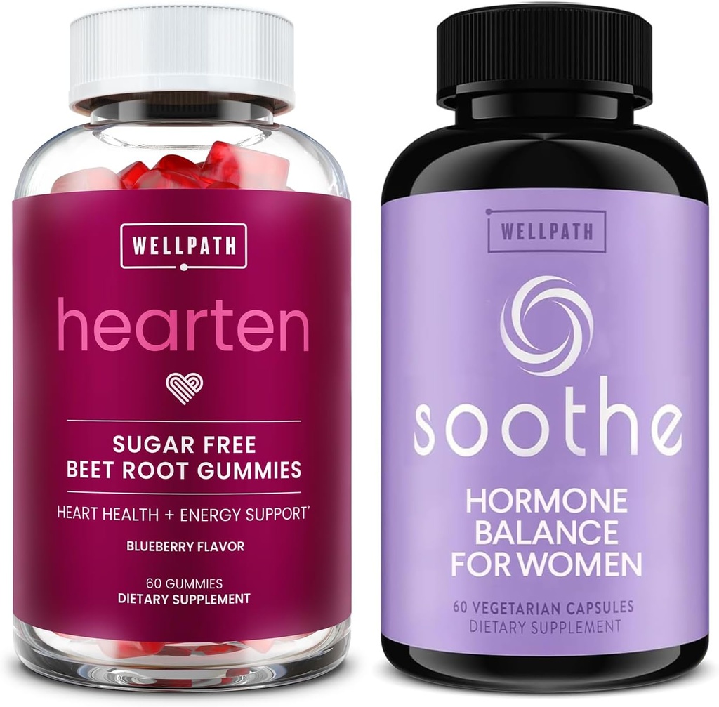 WellPath Beet Root Gummies (Sugar Free) 1500 mg – Βατόμουρο άρωμα για την υποστήριξη της πίεσης του αίματος και Soothe Ορμονική ισορροπία για γυναίκες + Cortisol Manager, 60 Ct