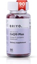 Briyo CoQ10 100mg Supplement with Omega 3 EPA DHA, Lycopene and Selenium – for Heart Health, Energy Support, Antioxidant Protection, Healthy Aging – Once Daily Softgels, 90 Count