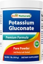 Best Naturals Γλυκονικό κάλιο 1lb σκόνη (1 LB (πακέτο του 1))