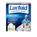 Lactaid Γρήγορη πράξη δυσανεξίας λακτόζης Ανακούφιση μασώμενα με φυσικό ένζυμο Lactase για την πρόληψη αερίου, Bloating & Διάρροια Λόγω της ευαισθησίας της λακτόζης, On-The-Go, Vanilla Twist Flavor, 32 x 1 ct