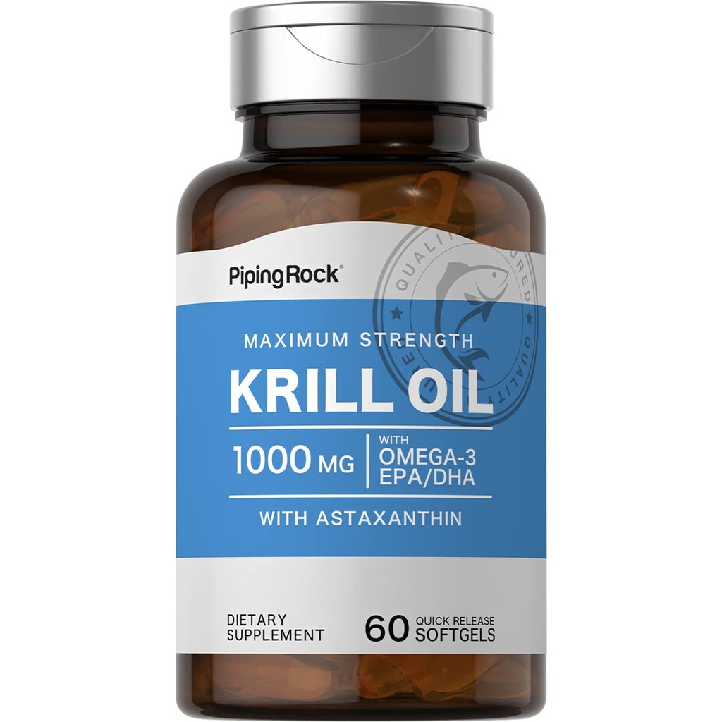 Piping Rock Krill Oil 1000 mg Softgels 