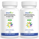 Liposomal Fisetin with Quercetin Supplements 1200 mg per Serving,High Absorption Polyphenols Antioxidants for Women,Men,Non-GMO,Gluten-Free,2 Bottle-120 Softgels