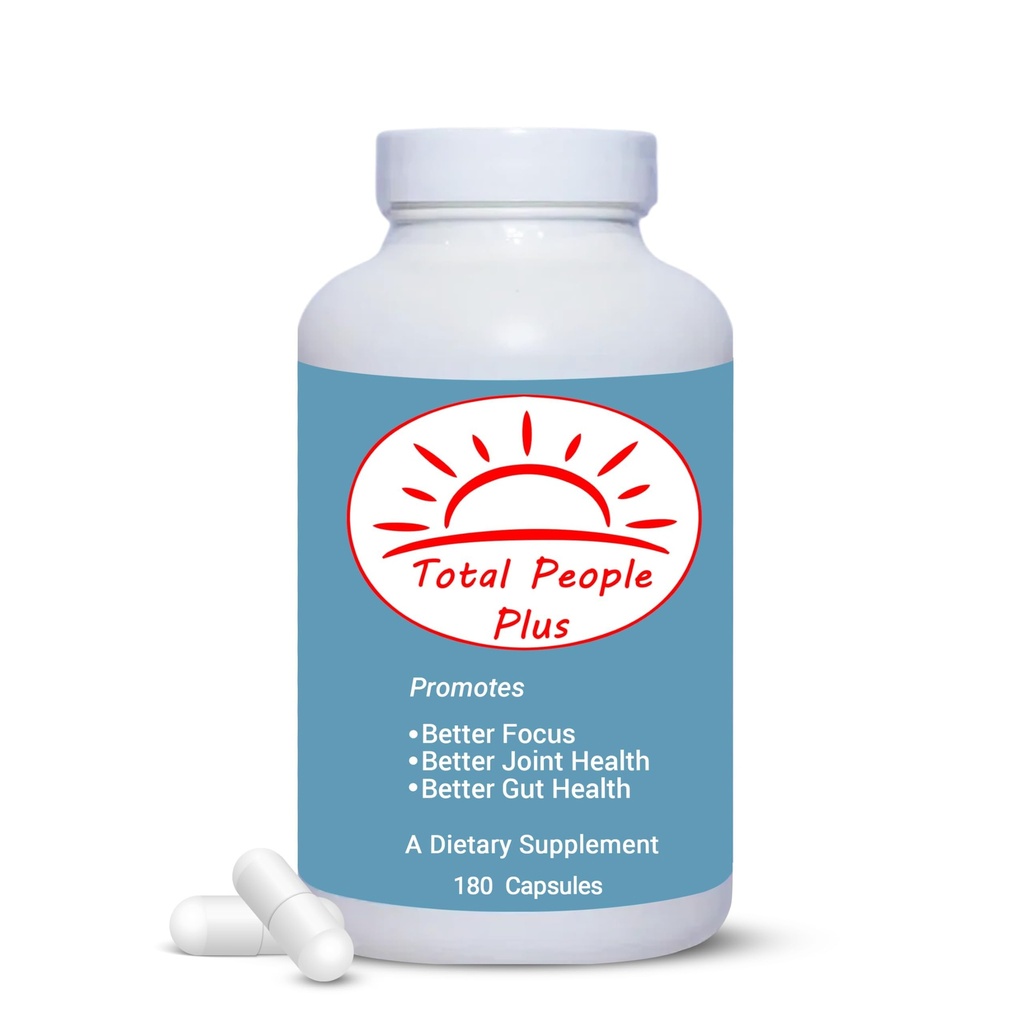 Total People Plus - Multivitamin & Minerals for Adults - Διαιτητικά Συμπληρώματα Πλούσια σε Μείζονα Ορυκτά με Μίξη Βιταμινών Α, Δ και Ε - Ενισχύει την Ενέργεια και την Ζωτικότητα - 180 Κάψουλες