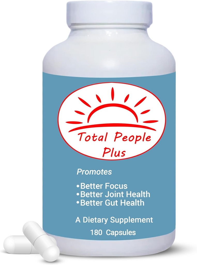 Total People Plus - Multivitamin & Minerals for Adults - Διαιτητικά Συμπληρώματα Πλούσια σε Μείζονα Ορυκτά με Μίξη Βιταμινών Α, Δ και Ε - Ενισχύει την Ενέργεια και την Ζωτικότητα - 180 Κάψουλες