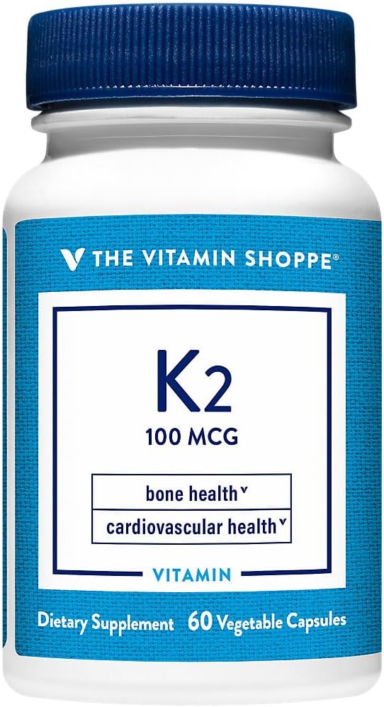 Η βιταμίνη Shoppe βιταμίνη K2-1000 MCG (60 κάψουλες χορτοφάγων)