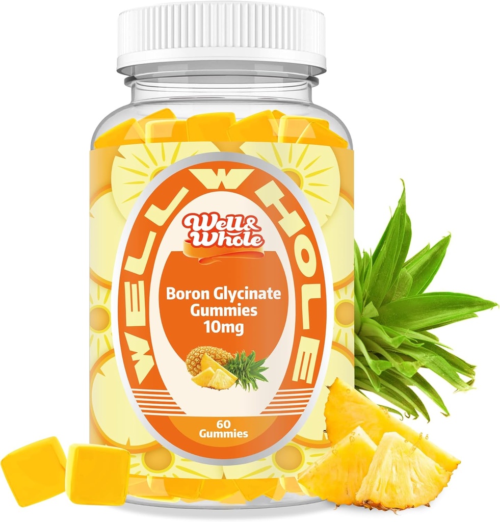 Βόριο Γλυκινικό Gummies 10mg, CoQ10 100mg, Βοήθεια Απορρόφηση του ασβεστίου και του μαγνησίου, Αλληλεπιδράσεις με βιταμίνη D, 60 Μετρητές