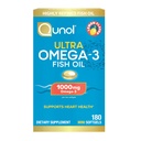 Qunol Fish Oil Omega 3 Mini Softgels, 1000mg Omega 3 EPA + DHA, Ultra Pure Συμπληρώματα, Υποστήριξη για την Υγεία της Καρδιάς, Λεμόνι Γεύση, Εύκολο στην Κατάποση Minis, 3 Μήνες Προμήθεια, 180 Μέτρα