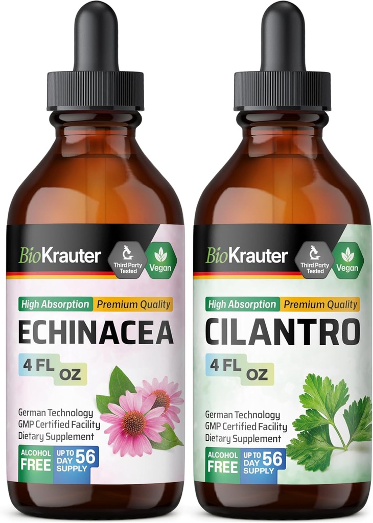 BIO KRAUTER Echinacea Βάμμα 4 Fl. Oz. & Cilantro Βάμμα 4 Fl. Oz.