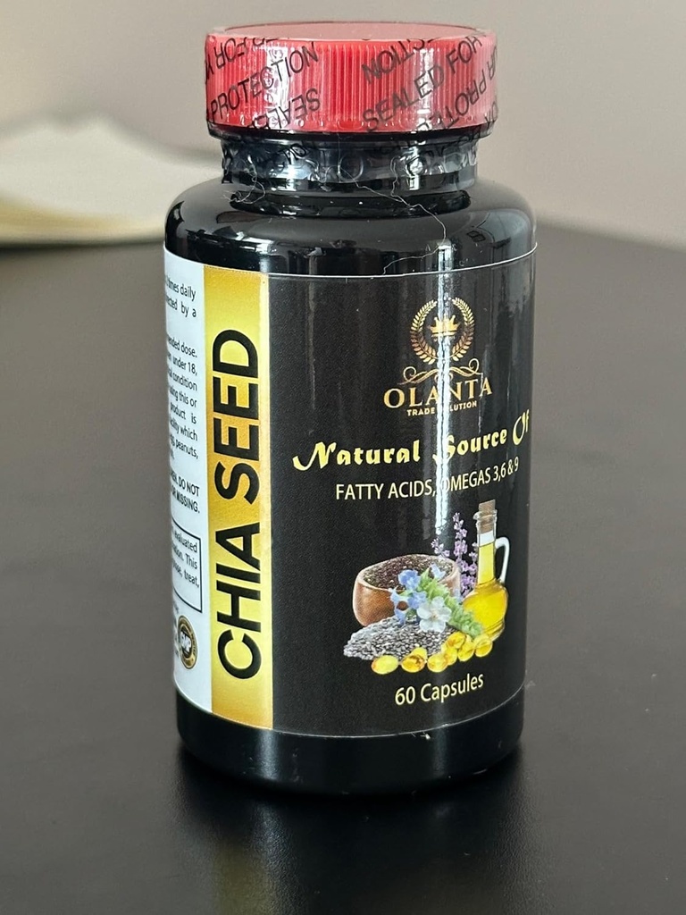 Ωμέγα 3 Λιπαρά οξέα για γυναίκες - Σπόροι CHIA - Ενεργειακά συμπληρώματα για την εμμηνόπαυση, Πεπτικά ένζυμα για γυναίκες, Σπόροι Chia με Ωμέγα-3-1 Φιάλη 60 Softgels