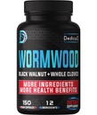 Premium Wormwood Extract Κάψουλες - 5 Μήνες Προμήθεια για το ανοσοποιητικό - 12 Βότανα Αναμειγνύονται με Black Walnut Φύλλα, Ginger, Turmeric & More - 150 Counts