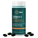 Iwi Omega-3 Sport, 60 Softgels (30 σέρβις), φυτικής βάσης Vegan Algae Omega 3 με DHA, Υποστήριξη αποκατάστασης ασκήσεων Συμπλήρωμα διατροφής, Krill & Fish Oil Εναλλακτική, Χωρίς ψαρική επίγευση