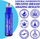 CoolHead Max Roll On, Φυσικό αιθέριο έλαιο μέντας Ημικρανία ανακούφιση, Πονοκέφαλος Roller υποστήριξης, γρήγορη άνεση ψύξης για το κεφάλι σας, 3 πακέτο