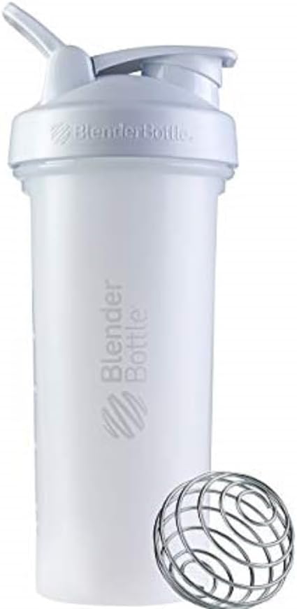 BlenderBottle Classic V2 Shaker μπουκάλι Ιδανικό για τις ανακινήσεις πρωτεϊνών και προ προπόνηση, 28-Ounce, λευκό