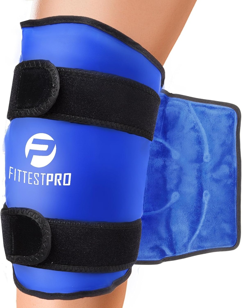 Fittest Pro Knee Ice Pack Wrap for Pain Relief, Reuseable Hot and Cold Therapy Wrap for Swelling, Recovery, and Therapy for Arthritis, Meniscus Tear and ACL