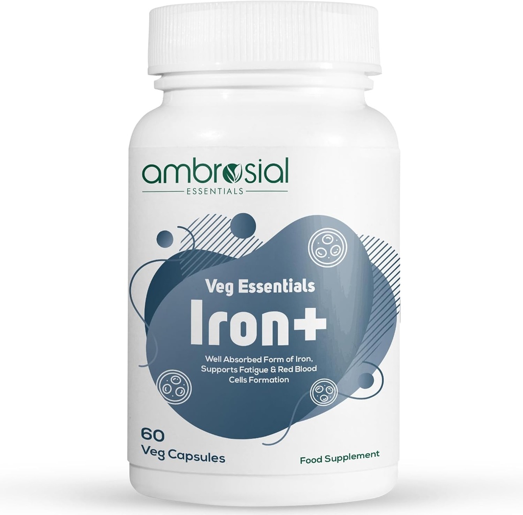 Ambrosial Iron+ 25mg Συσκευασία των 1- 60 καψακίων