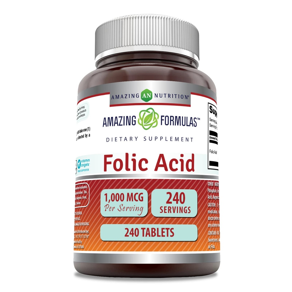 Amazing Formulas Folic Acid 1000 Mcg (1 Mg) 