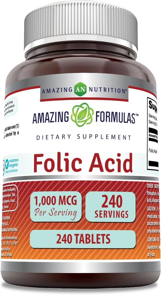 Amazing Formulas Folic Acid 1000 Mcg (1 Mg) 