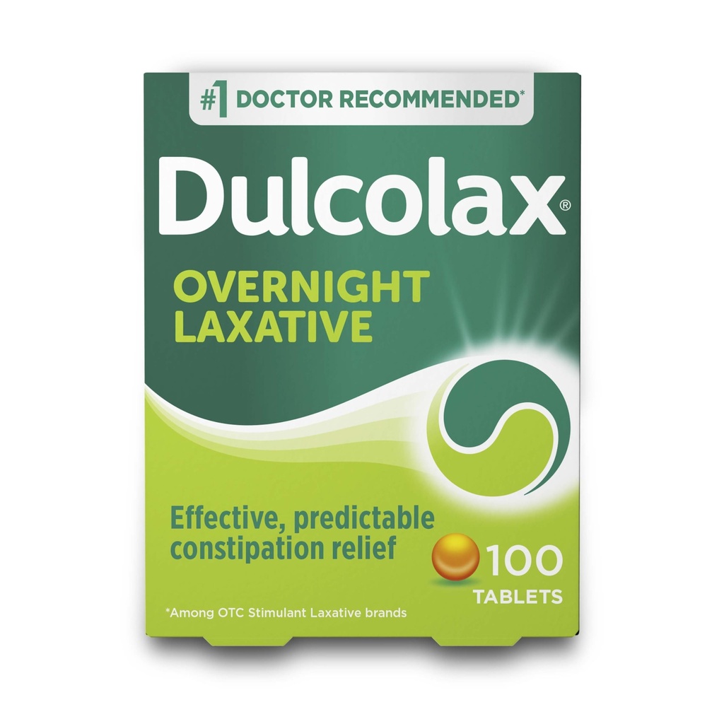 Dulcolax Διεγερτικά Laxative Tablets, Πρόβλεψη & Αποτελεσματική ανακούφιση δυσκοιλιότητας, Relives Straining & Bloating, Bisacodyl 5 mg, 100 Count