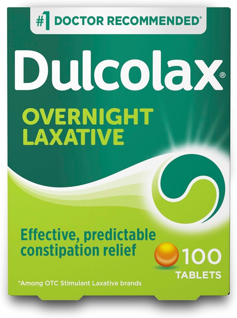 Dulcolax Διεγερτικά Laxative Tablets, Πρόβλεψη & Αποτελεσματική ανακούφιση δυσκοιλιότητας, Relives Straining & Bloating, Bisacodyl 5 mg, 100 Count