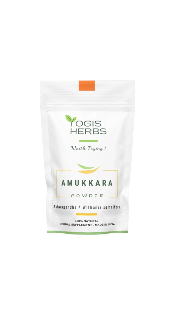 YOGIS HERBS Αμουκκάρα σε σκόνη (Withania Somnifera) - Aswagandha σε σκόνη ρίζας 1Lb Fresh & Pure