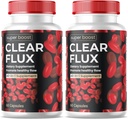 (2 Συσκευασία) Clear Flux Supplement Detox Cleanse, Κάψουλες Blood Vessel Cleaner Υποστήριξη Advanced Formula, ClearFlux Κάψουλες Μέγιστη Δύναμη Όλες οι Φυσικές Βιταμίνες Υγεία (120 Κάψουλες)